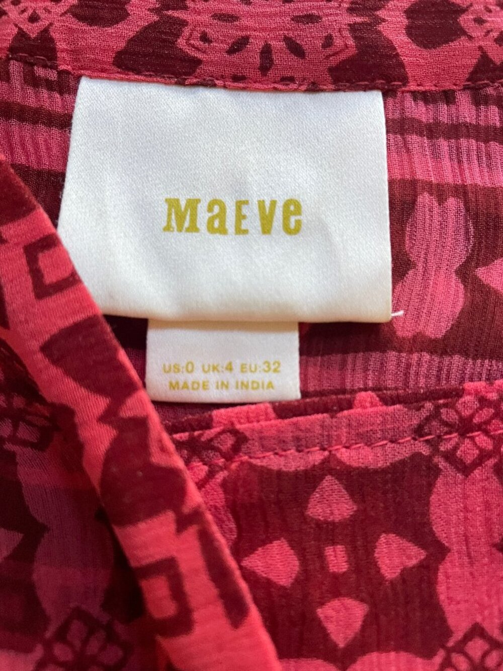 Anthropologie Maeve Canna Swing Dress Red w/removable slip Size 0 EUC - Picture 13 of 16